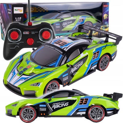 MalPlay Dálkově ovládané auto , vícebarevné, s LED osvětlením, 1:12