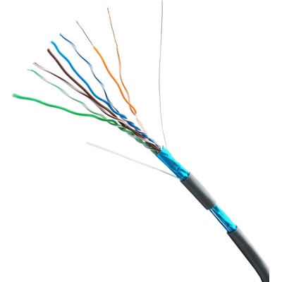 Datacom 13651 FTP drát CAT5E LSOH,Eca, 100m, šedý
