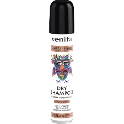 Venita Fresh Hair Dark and Brown suchý šampon na hnědé a tmavé vlasy 75 ml
