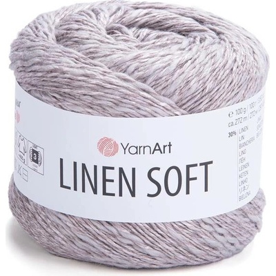 YarnArt Příze Linen soft 7307 šedo-béžová