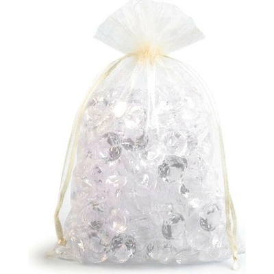 Dárkový pytlík 17x23 cm organza - krémová světlá (10 ks)