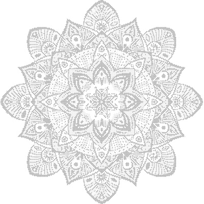 ZUTY Bodkovanie - MANDALA VII Rámovanie: bez rámu a bez vypnutia plátna, Rozmer: 40x50 cm
