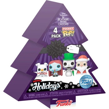 Pocket POP! 4-Pack: Tree Holiday Box Předvánoční noční můra Speciální Edice Pocket POP!