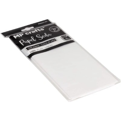 Hodvábny baliaci papier 500 x 660 mm, biely, 10 hárkov