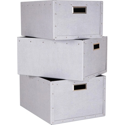 Bigso Box of Sweden úložný box 3 ks Ture svetlosivá