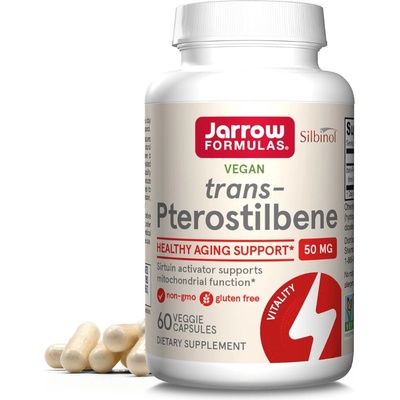 Jarrow Pterostilben trans-pterostilbene 50 mg x 60 rostlinných kapsúl