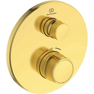 Ideal Standard CeraTherm Navigo - Термостатична душ-батерия за вграждане, Brushed Gold A7295A2 (A7295A2)