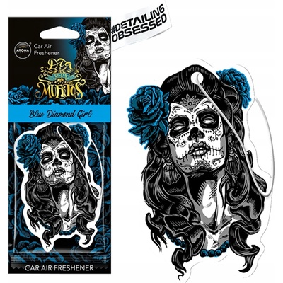 Aroma Car DIA DE LOS MUERTOS Blue Diamond Girl