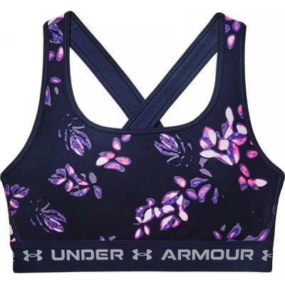 Under Armour Дамски сутиен Under Armour Women's Armour Mid Crossback Printed Sports Bra - Син