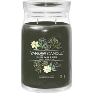 Yankee Candle - Ароматна свещ SILVER SAGE & PINE голяма 567g 60-90 ч (YC0091)