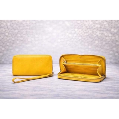 Max Original Leather Kožená peňaženka AC-7009 yellow
