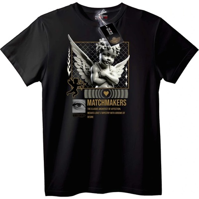 NOONEBRAND Тениска Сватовници Ангели - M, Black
