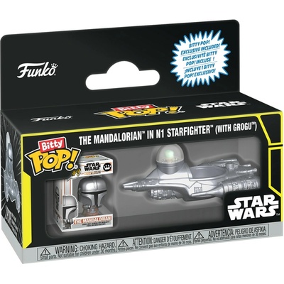Funko Bitty Pop! Star wars The Mandlorian in N1 Starfighter