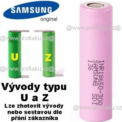 Samsung baterie INR18650 - 30Q 3000mAh - 20A vývody Z