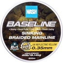 Rybárske lanká Nash Splietaná Šnúra Baseline Sinking Braid UV Yellow 600 m 0,24 mm 11,33 kg