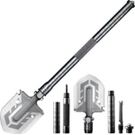 DRAGOWA Tactical DRAGOWA Тактическа сгъваема многофункционална лопата с ножница Cara, сребриста (DRG111.Silver)