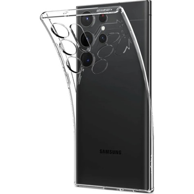 Spigen Противоударен Силиконов Калъф за Samsung S23 Ultra, Spigen Liquid Crystal Case, Прозрачен (ACS05610)