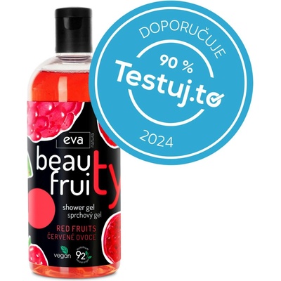 Eva Natura Beauty Fruity Red Fruits sprchový gel s vůní červeného ovoce 400 ml