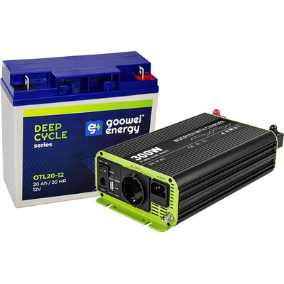 Kosun / Goowei Energy Záložní zdroj pro oběhové čerpadlo – set (Kosun 300W RSC300P-112 + Goowei Energy 20Ah OTL20-12) – Hledejceny.cz