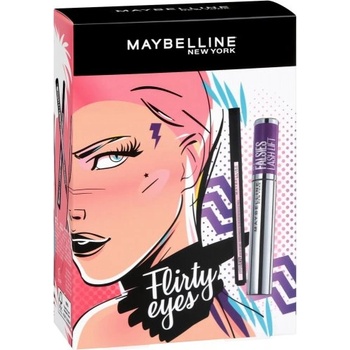 Maybelline Flirty Eyes Комплект Falsies Lash Lift Спирала + Hypereasy Brush Tip Liner Течна очна линия