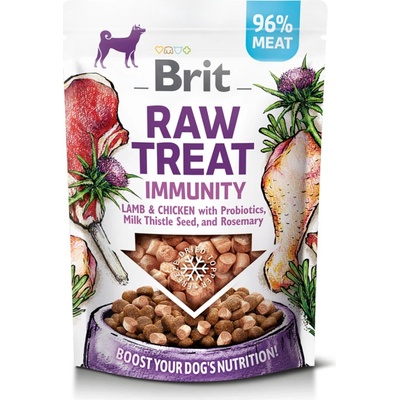 Brit RAW TREAT Immunity Lyofilizovaná pochúťka a topper jahňacie a kuracie mäso 40 g