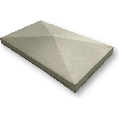 Betonová stříška na sloupek (47 × 27 cm) Barva: Žlutá pískovec, Vzor: Hladká