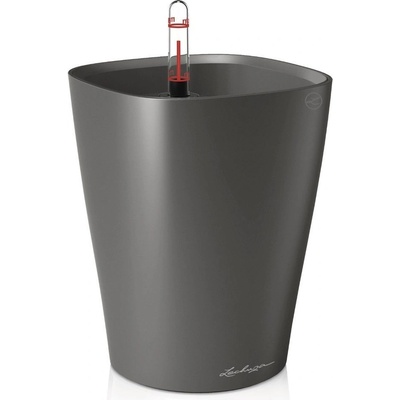 Lechuza Samozavlažovací kvetináč Deltini plastový 14 x 14 x 18 cm metalický antracit 14903