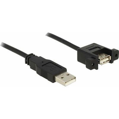 Delock 85106 USB 2.0 USB-A zástrčka USB-A zásuvka 1m černý