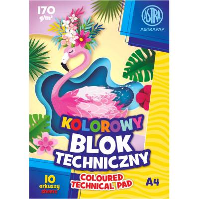 Farebné papiere A4 10 listov 170g/m2 mix motívov 106021007