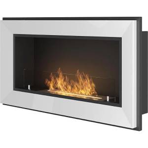 SIMPLEfire Frame 900 white + glass Камини