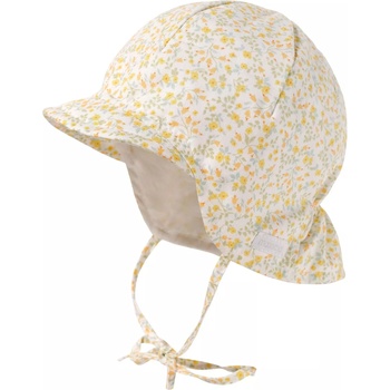 Maximo Лятна защитна шапка Maximo - Бяла, с жълти нарциси, UPF50+, размер 43, 6-9 м (55500146700)