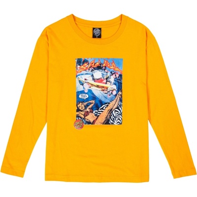 SANTA CRUZ tričko Hello Steve L/S Tee Tangerine TANGERINE