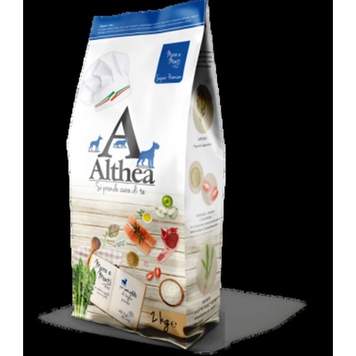 Althea Adult Dog - Пълноценна суха храна за израснали кучета с говеждо, агнешко, пилешко и сьомга, 14 кг