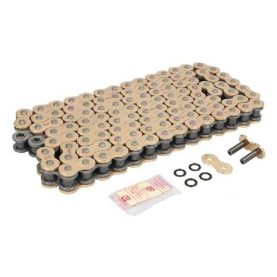 DID hnací řetěz 525ZVMX2GG-104 (104 článků) X-RING zlatá / zlatá (525ZVMX2GG104) rozpojený + nýtovací spojka (DID hnací řetěz 525ZVMX2GG-104 (104 článků) X-RING zlatá / zlatá (525ZVMX2GG104) rozpojený