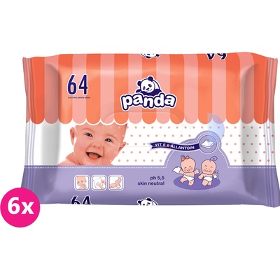 Bella Panda vlhčené utierky 6 x 64 ks