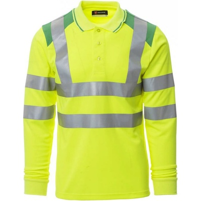 Payper GUARD+ WINTER FLUO Dvojfarebná reflexná polokošeľa žltá/jelly green 4XL