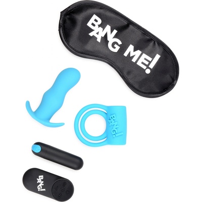 Bang! Duo Blast Kit C-Ring, Butt Plug, Bullet & Blindfold Blue