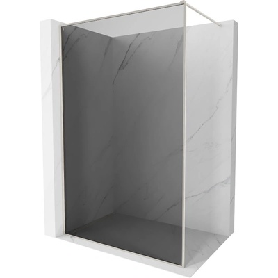 Mexen Kioto-F стена за душ Walk-in с рамка 130 x 202 см, графит 8 мм, четкан никел - 800-130-104-97-40 (800-130-104-97-40)