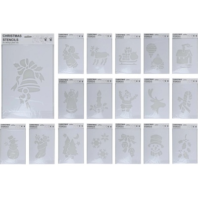 Šablóna vianočná 35x22x0 2cm PVC BÍ mix variant či farieb