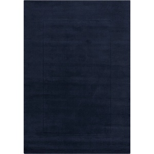 Flair Rugs Тъмносин ръчно изработен вълнен килим 200x290 cm Textured Wool Border - Flair Rugs (503119375002)