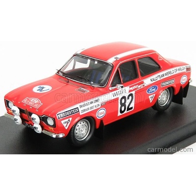 Trofeu Ford england Escort Mki night Version N 82 Rally Montecarlo 1972 G.van Lennep J.klein Červená Bílá 1:43