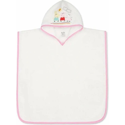 Jerry Fabrics Peppa Pig pončo bílé 100 x 50 cm