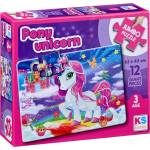 KS Games Пъзел KS Games от 12 части - Пони еднорог (JP31007) - baby