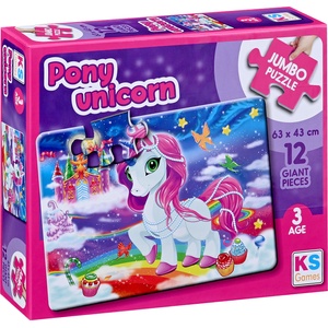 KS Games Пъзел KS Games от 12 части - Пони еднорог (JP31007) - baby