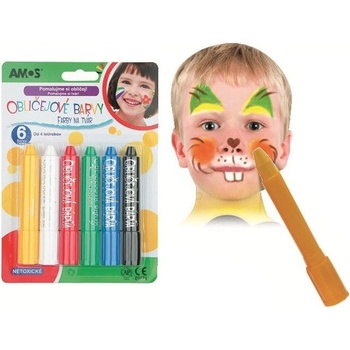 Amos Face Deco Farby na tvár sada 6 farieb