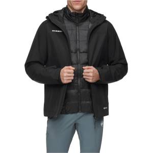 Mammut Мъжко 3-в-1 яке Mammut Treeline 3 in 1 Hardshell Hooded Jacket 3-in-1 jacket - Black / Black (004-6958-0113)