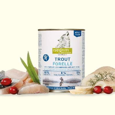 Isegrim Dog Adult Trout with Parsnip, Cranberries & Wild Herbs 800 g