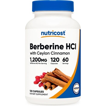 Nutricost Берберин (хидрохлорид) + цейлонска канела 120 капсули | Nutricost (57128 (603101) NC)