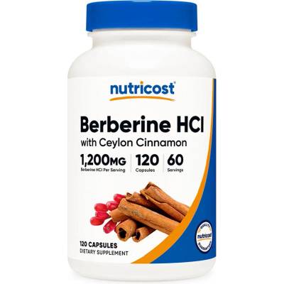 Nutricost Берберин (хидрохлорид) + цейлонска канела 120 капсули | Nutricost (57128 (603101) NC)