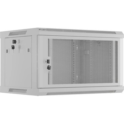 Lanberg rack cabinet 19" wall-mount 6U/600x450 with perforated door grey (flat pack) (WF01-6406-23S)